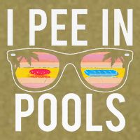 I Pee In Pools Garment-Dyed Women's Muscle Tee