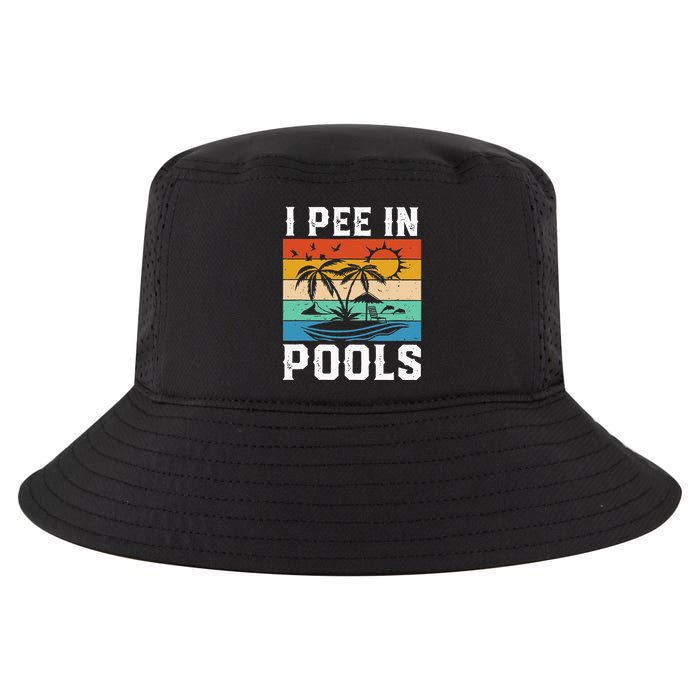 I Pee in Pools Funny Sayings for Pools Swimming Cool Comfort Performance Bucket Hat