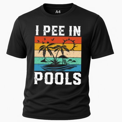 I Pee in Pools Funny Sayings for Pools Swimming Performance Shirt