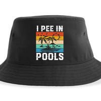 I Pee in Pools Funny Sayings for Pools Swimming Sustainable Bucket Hat