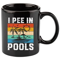 I Pee in Pools Funny Sayings for Pools Swimming 11oz C Handle Ceramic Mug