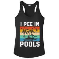I Pee in Pools Funny Sayings for Pools Swimming Ladies PosiCharge Competitor Racerback Tank