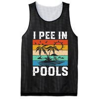 I Pee in Pools Funny Sayings for Pools Swimming Mesh Reversible Basketball Jersey Tank
