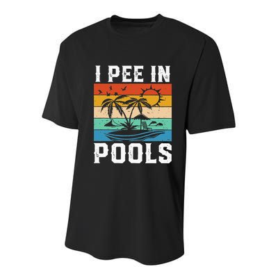 I Pee in Pools Funny Sayings for Pools Swimming Youth Performance Sprint T-Shirt