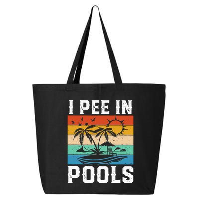 I Pee in Pools Funny Sayings for Pools Swimming 25L Jumbo Tote