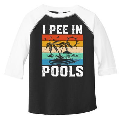 I Pee in Pools Funny Sayings for Pools Swimming Toddler Fine Jersey T-Shirt