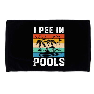 I Pee in Pools Funny Sayings for Pools Swimming Microfiber Hand Towel