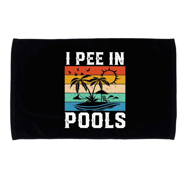 I Pee in Pools Funny Sayings for Pools Swimming Microfiber Hand Towel