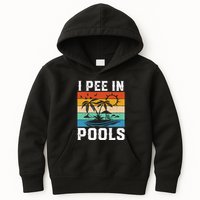 I Pee in Pools Funny Sayings for Pools Swimming Kids Hoodie
