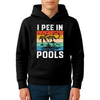 I Pee in Pools Funny Sayings for Pools Swimming Kids Hoodie