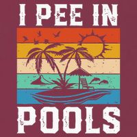I Pee in Pools Funny Sayings for Pools Swimming 16oz Travel Tumbler