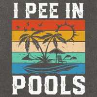 I Pee in Pools Funny Sayings for Pools Swimming Cotton Canvas Backpack