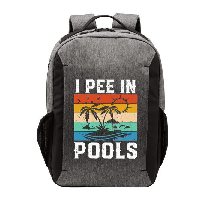 I Pee in Pools Funny Sayings for Pools Swimming Vector Backpack