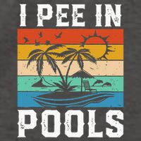 I Pee in Pools Funny Sayings for Pools Swimming Vector Backpack