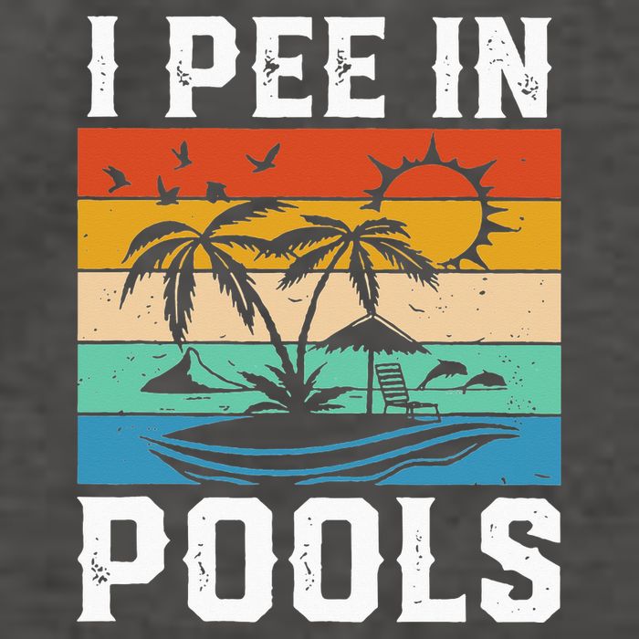 I Pee in Pools Funny Sayings for Pools Swimming Vector Backpack