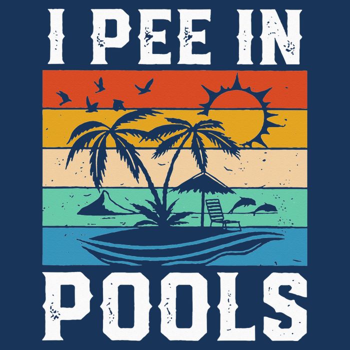 I Pee in Pools Funny Sayings for Pools Swimming Infant Baby Jersey Bodysuit