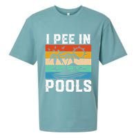 I Pee in Pools Funny Sayings for Pools Swimming Sueded Cloud Jersey T-Shirt