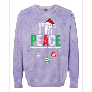 IM Peace I Come In Peace Funny Matching Couple Christmas Colorblast Crewneck Sweatshirt