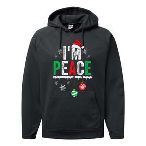 IM Peace I Come In Peace Funny Matching Couple Christmas Performance Fleece Hoodie