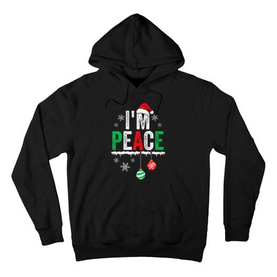 IM Peace I Come In Peace Funny Matching Couple Christmas Hoodie