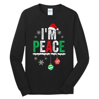 IM Peace I Come In Peace Funny Matching Couple Christmas Tall Long Sleeve T-Shirt