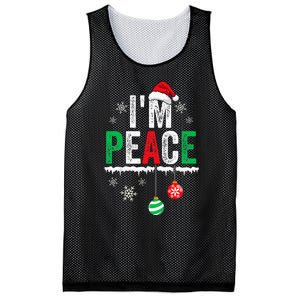 IM Peace I Come In Peace Funny Matching Couple Christmas Mesh Reversible Basketball Jersey Tank