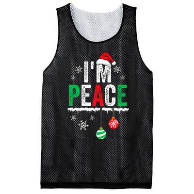 IM Peace I Come In Peace Funny Matching Couple Christmas Mesh Reversible Basketball Jersey Tank