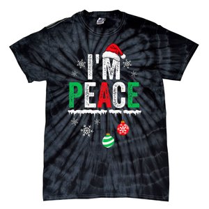 IM Peace I Come In Peace Funny Matching Couple Christmas Tie-Dye T-Shirt