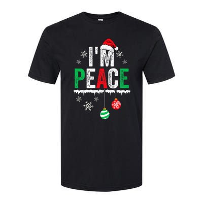 IM Peace I Come In Peace Funny Matching Couple Christmas Softstyle CVC T-Shirt