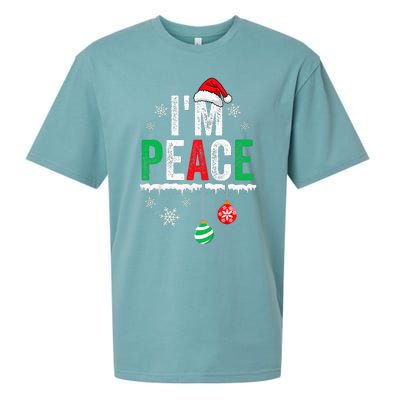 IM Peace I Come In Peace Funny Matching Couple Christmas Sueded Cloud Jersey T-Shirt