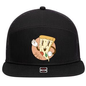 Italian Pizza 7 Panel Mesh Trucker Snapback Hat