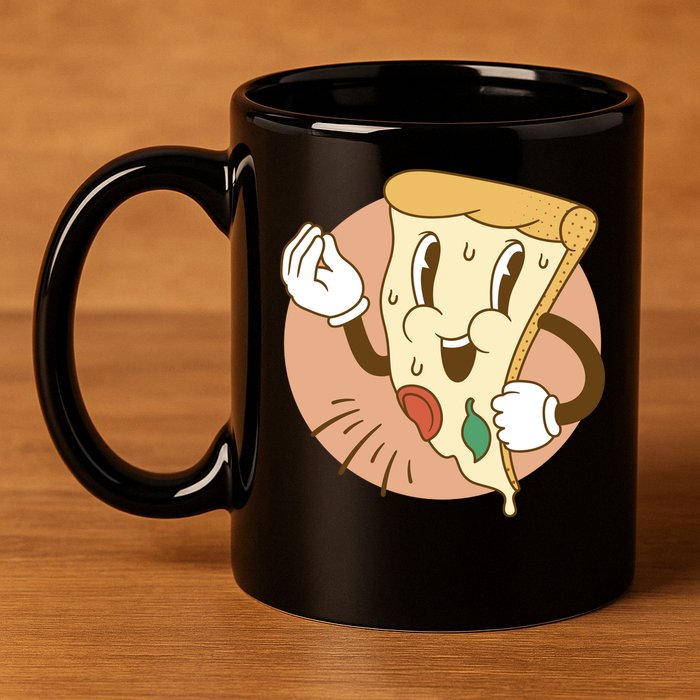 Italian Pizza 11oz C Handle Ceramic Mug