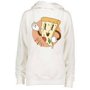 Italian Pizza Womens Funnel Neck Pullover Hood