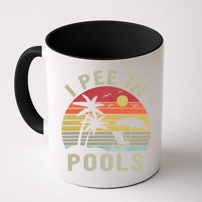 I Pee In Pools Sarcastic Sayings For Pools Lovers Retro Mug