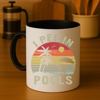 I Pee In Pools Sarcastic Sayings For Pools Lovers Retro Mug