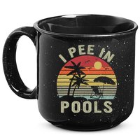 I Pee In Pools Sarcastic Sayings For Pools Lovers Retro 15oz Campfire Ceramic Mug