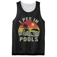 I Pee In Pools Sarcastic Sayings For Pools Lovers Retro Mesh Reversible Basketball Jersey Tank