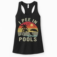 I Pee In Pools Sarcastic Sayings For Pools Lovers Retro Womens Tank Top