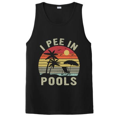 I Pee In Pools Sarcastic Sayings For Pools Lovers Retro PosiCharge Competitor Tank