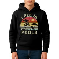 I Pee In Pools Sarcastic Sayings For Pools Lovers Retro Kids Hoodie