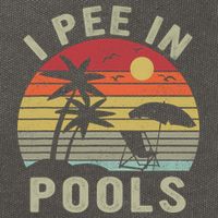 I Pee In Pools Sarcastic Sayings For Pools Lovers Retro Cotton Canvas Backpack