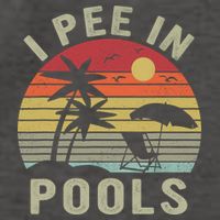 I Pee In Pools Sarcastic Sayings For Pools Lovers Retro Vector Backpack