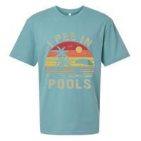 I Pee In Pools Sarcastic Sayings For Pools Lovers Retro Sueded Cloud Jersey T-Shirt