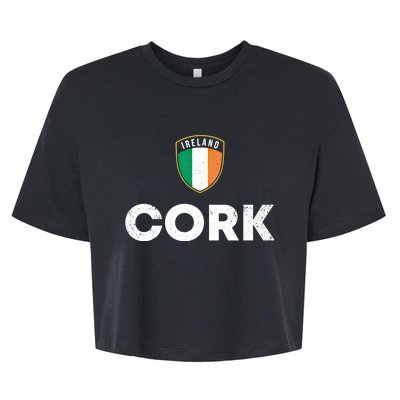 Ireland Pride Irish Roots Cork Gift Bella+Canvas Jersey Crop Tee