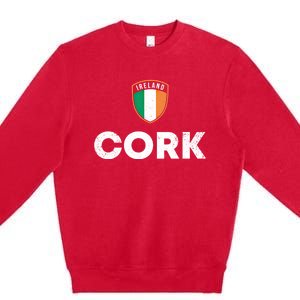 Ireland Pride Irish Roots Cork Gift Premium Crewneck Sweatshirt