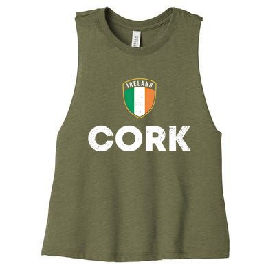 Ireland Pride Irish Roots Cork Gift Women's Racerback Cropped Tank