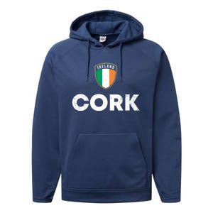 Ireland Pride Irish Roots Cork Gift Performance Fleece Hoodie