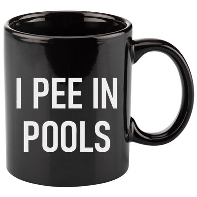 I Pee In Pools Funny Jokes Sarcastic Sayings 11oz C Handle Ceramic Mug