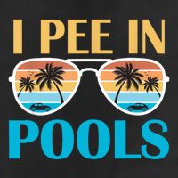 I Pee In Pools Funny Jokes Sarcastic Sayings Crop Fleece Hoodie