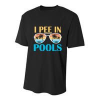 I Pee In Pools Funny Jokes Sarcastic Sayings Youth Performance Sprint T-Shirt